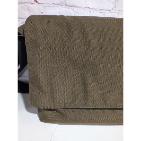 Jack Spade Greene St. Messenger Bag Khaki Canvas Shoulder Laptop Crossbody Purse - Picture 3 of 16